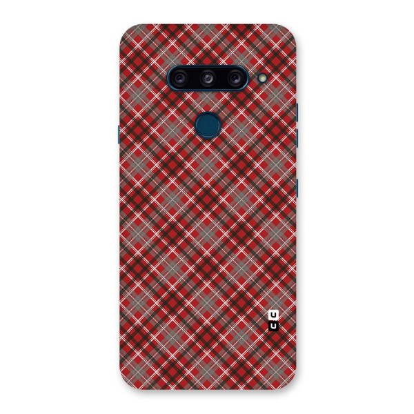 Textile Check Pattern Back Case for LG  V40 ThinQ